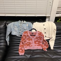 Crop Cardigan/ Jean Jacket Bundle