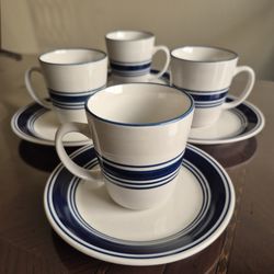 Mainstays Casual Banded Small Plates and Mugs