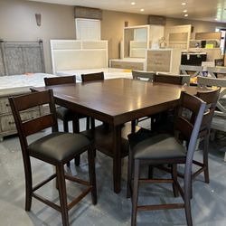 New 7Pc Counter Height Dining Set 
