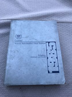 Original 1985 Cadillac shop manual