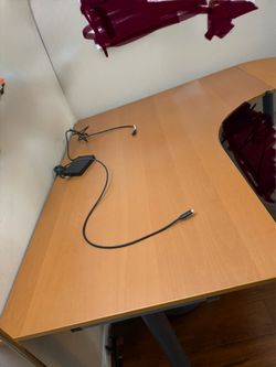 IKEA L wooden shaped table