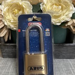 ABUS 180/50 Solid Brass Combination Padlock Stainless Steel Shackle (2-1/2") New