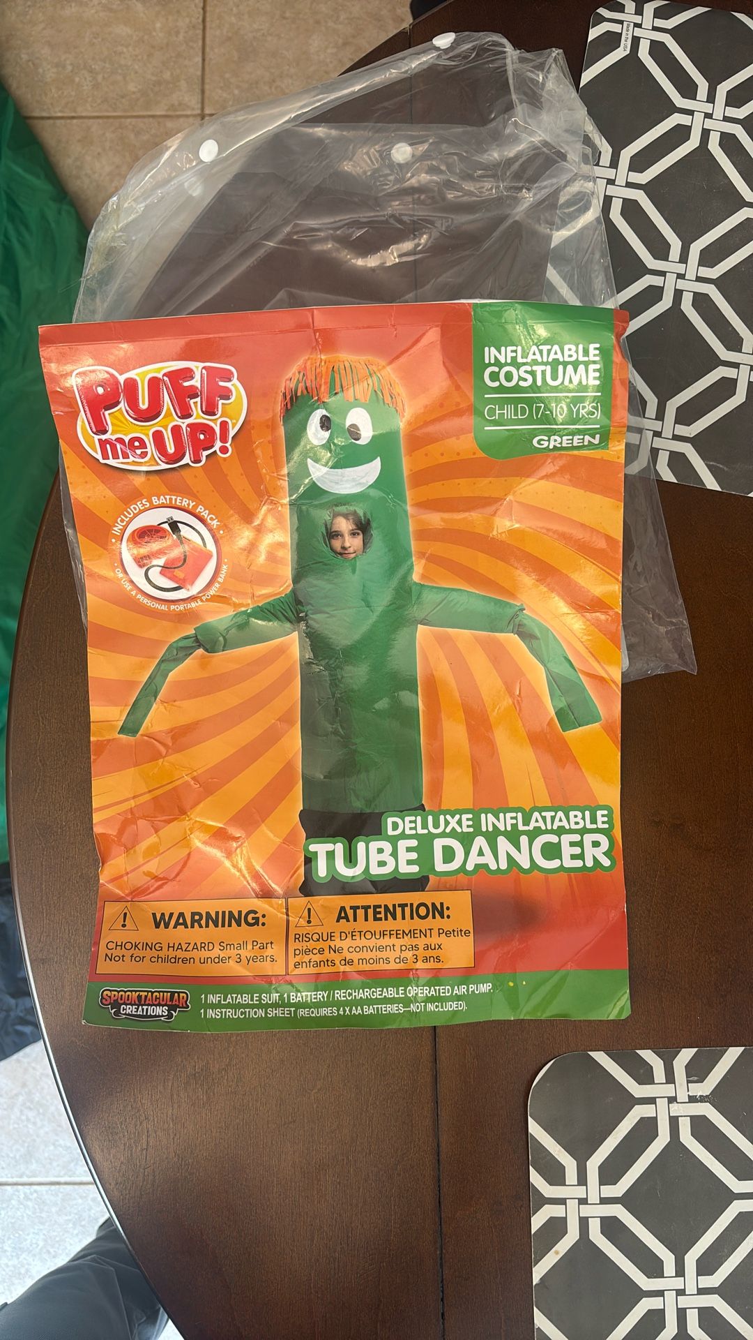 Deluxe inflatable tube dancer-green