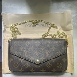 Luxury Monogram Crossbody Chain Wallet
