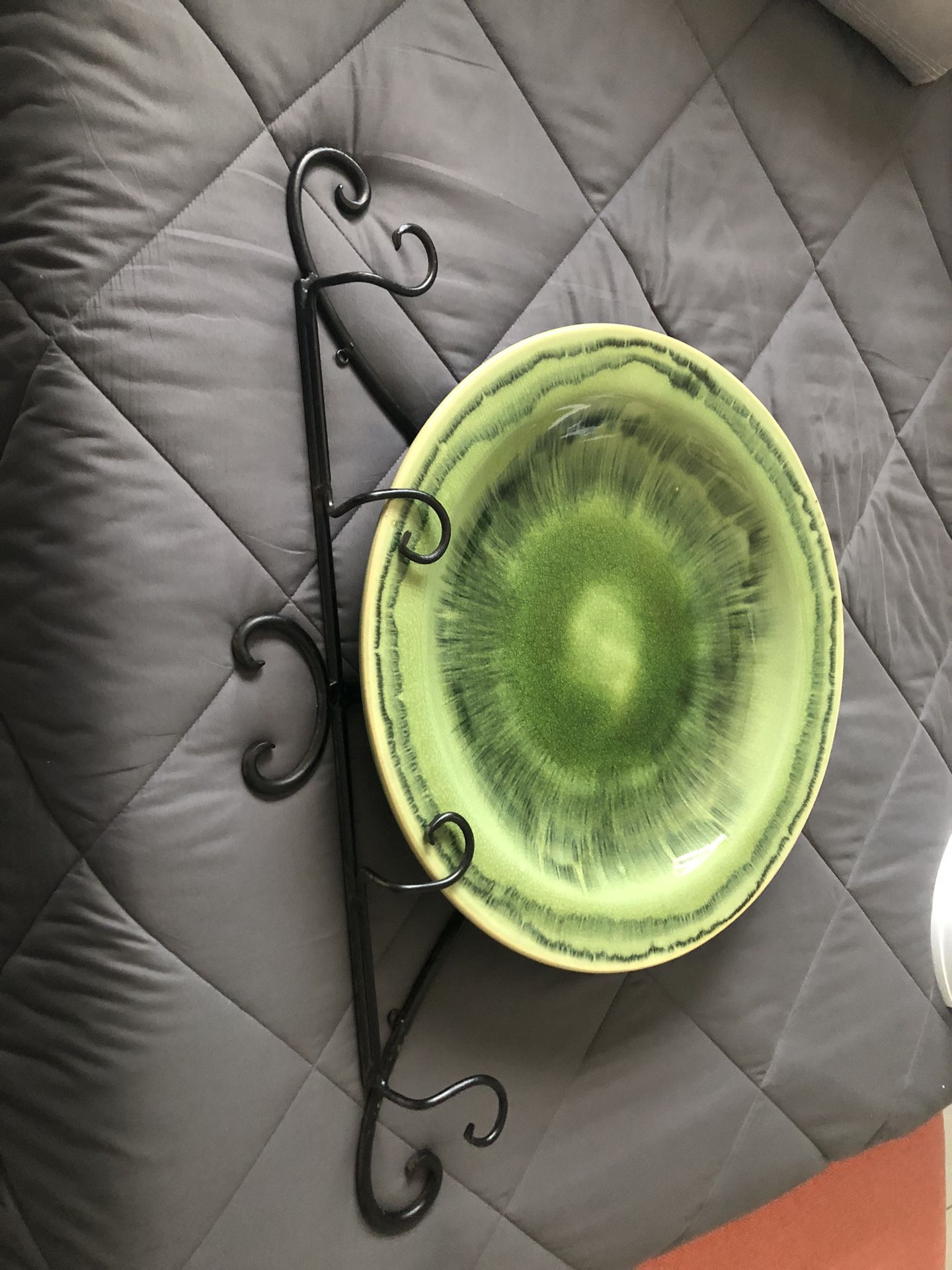 Plato Con Vase Para Portal