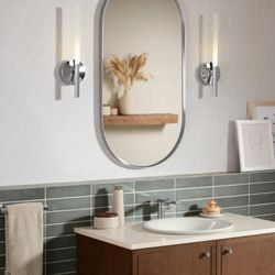 Kohler Orime 20" x 40" Capsule Framed Mirror Polished Chrome