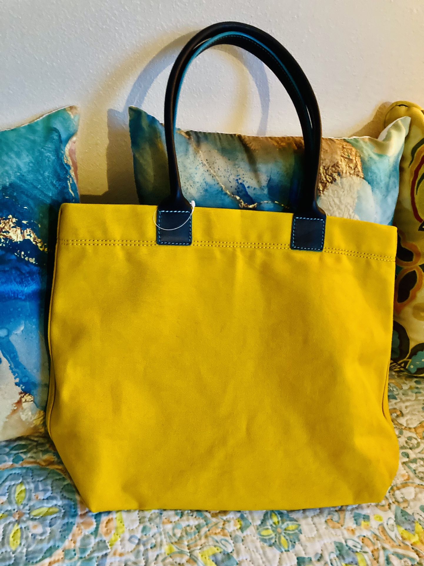 NEVER USED Boden Leather Canvas Bag