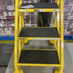 Three step rolling ladders