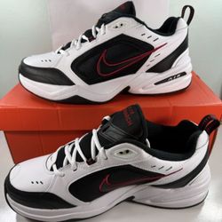 NEW Nike Air Monarch IV 415445-101 Men’s White Leather Cross Training Shoes - size 8