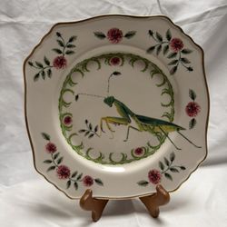 Anthropologie Lou Rota Nature Table 9×9 Praying Mantis Plate