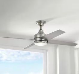 Mercer 52 in. Integrated LED Indoor Brushed Nickel Ceiling Fan