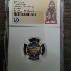 Silver Wonderwoman  PF70 Coin