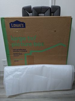 Large Cardboard Television Moving Box with Handle Holes Lowe's 36.25-in W x 41-in H x 6-in D