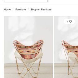 Butterfly Chair Boho Print urban outfitters
