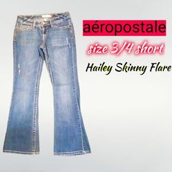 Aéropostale Size 3/4 Short Hailey Skinny Flare Jeans