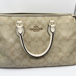 Coach Signature C Monogram Handbag Beige mi