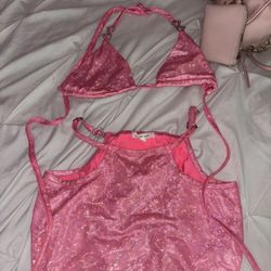 pink skirt set 
