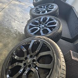 22" Range Rover Sport OEM Gloss Black Wheels
