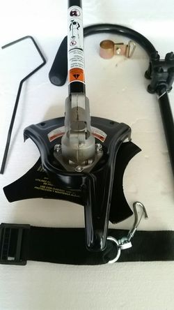 BRAND NEW BRUSH CUTTER ATTACHMENT FOR 2 PIECE GASOLINE POWERED GRASS TRIMMERS, COMPLETE KIT $100.