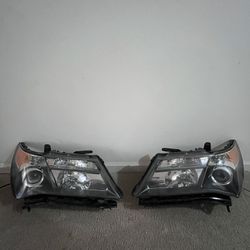 2007 2008 2009 ACURA MDX LEFT AND RIGHT HEADLIGHT PAIR OEM HID USED