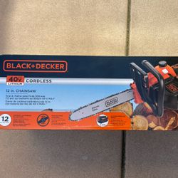 Chainsaw Cordless Battery Black And Decker 12” 40V