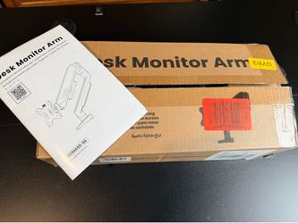 Single gas spring desk monitor arm, model GDMA69-SS