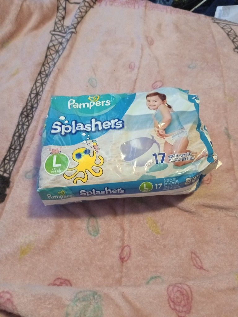 Pampers Splashers Size Large 17 Count $10