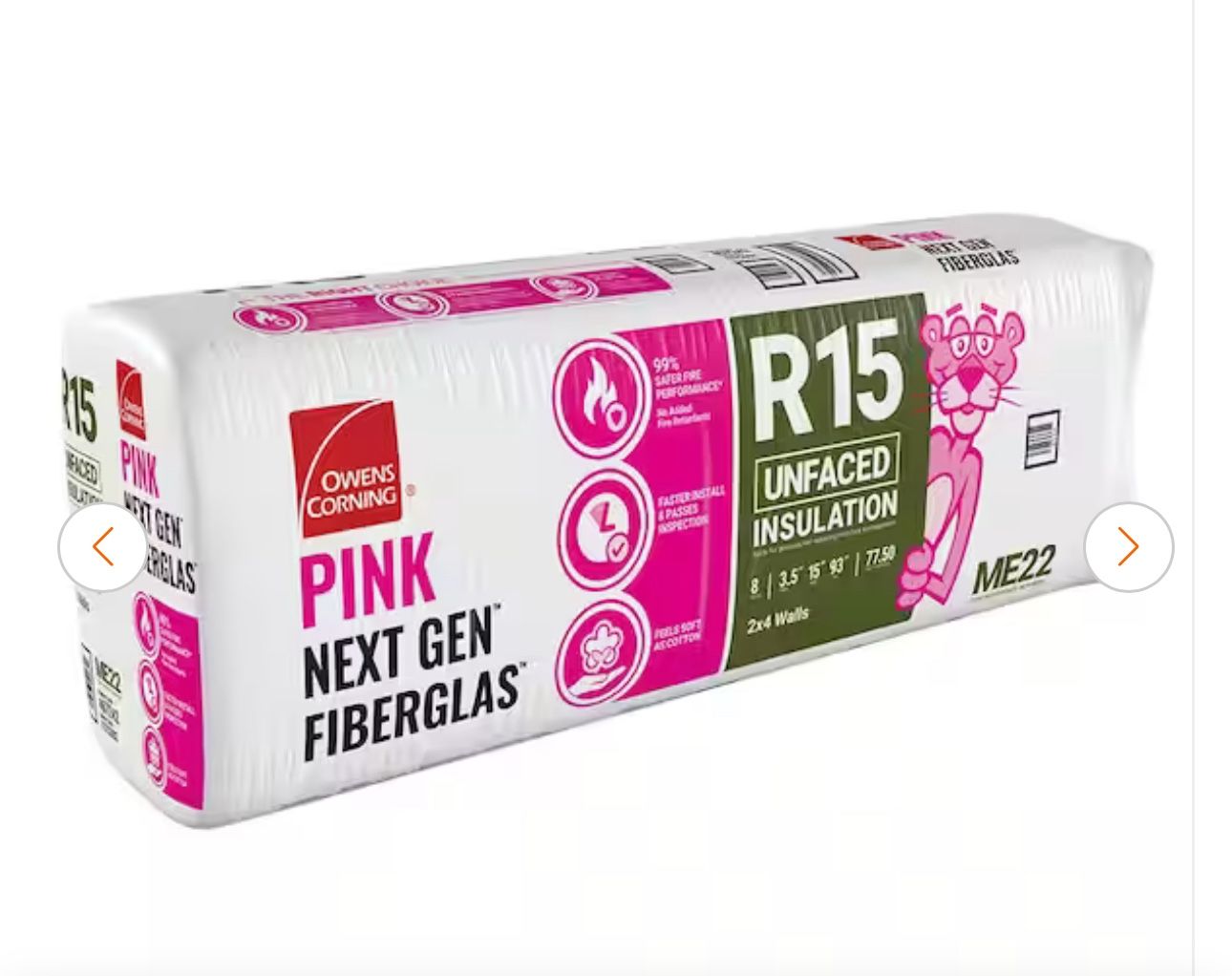 R15 Insulation Unfaced Fiberglass 