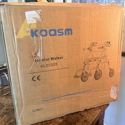 Foldable Rollator Walker for Seniors with Seat, Lightweight 2 in 1 Rolling Walkers Wheelchair Combo for Adult, Transport Chair with Brakes, Adjustable