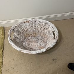 White Rattan Basket