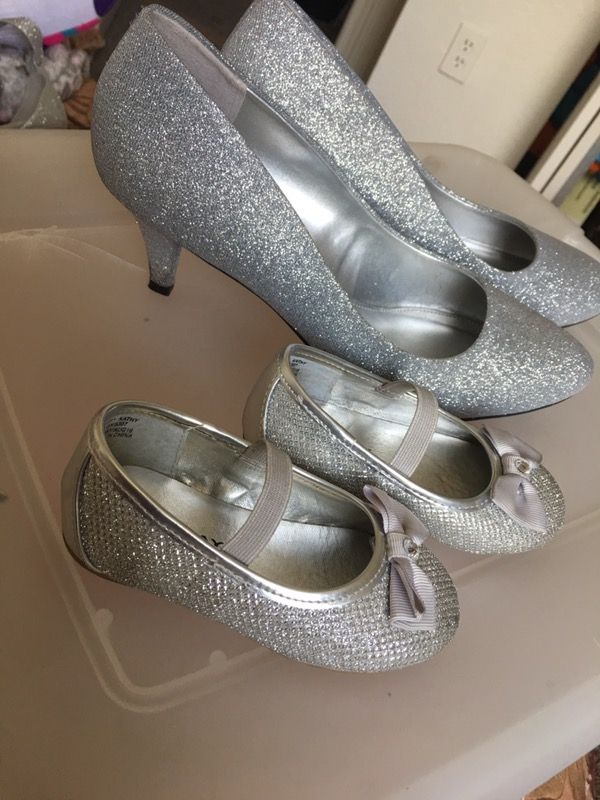 Silver sparkle shoes for wedding