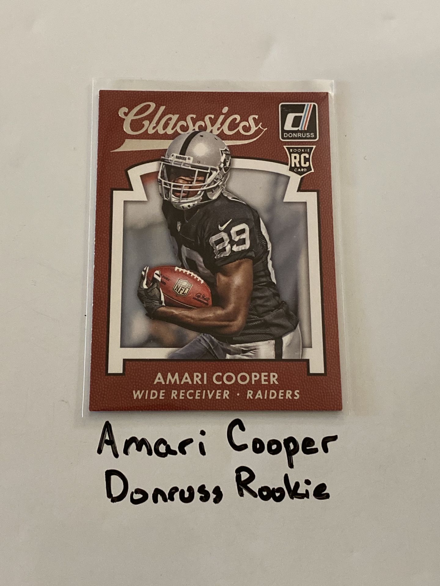 Amari Cooper Oakland Raiders WR Donruss Rookie Card. 