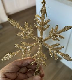 12 Beaded Snowflake Ornaments