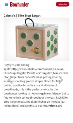 Cabela's Elite Stop Archery Target