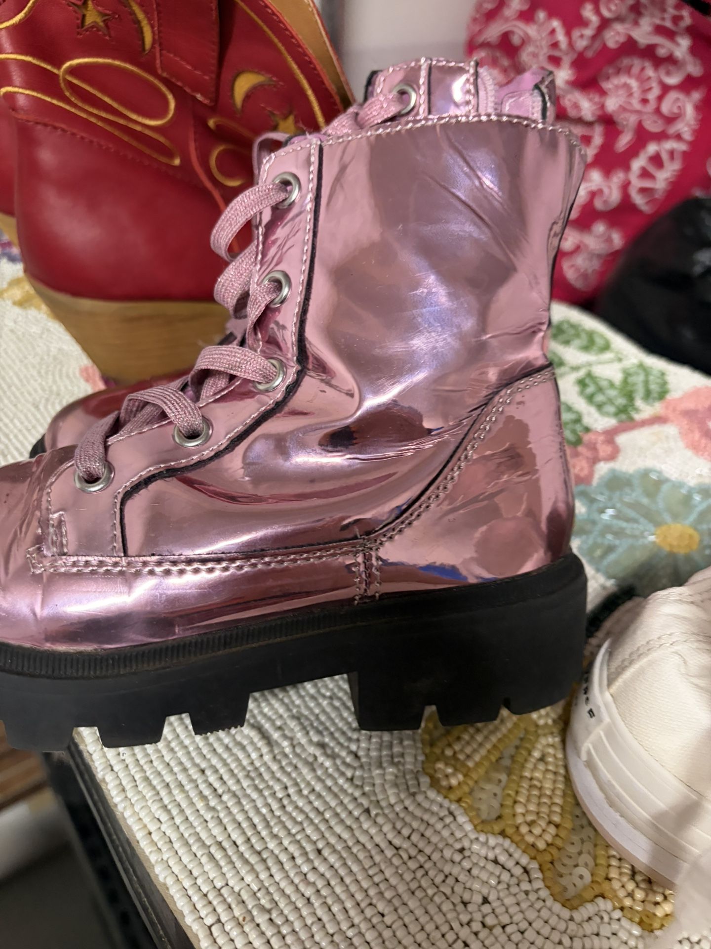 Boots Girls Size 13 (2) Pairs Metallic Colors 