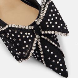 Mach & Mach LE CADEAU BLACK MESHHOTFIX SLINGBACK (85MM) Size 39 Nice