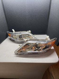 Toyota Camry Headlights Chrome Housing Amber Reflector Clear Len
