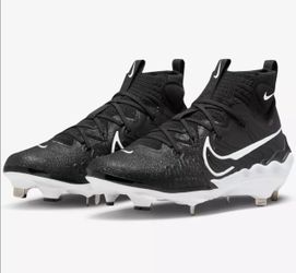 Brand New Nike Alpha Huarache NXT Black Black Metal Baseball Cleats Men Sizes 7, 7.5, 8.5