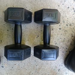 Two Plastic 5 Lb Weights