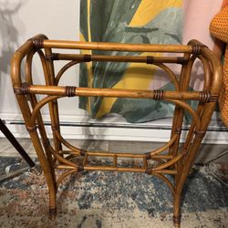 Late 20th Century Bamboo Quilt/Blanket/Towel Rack