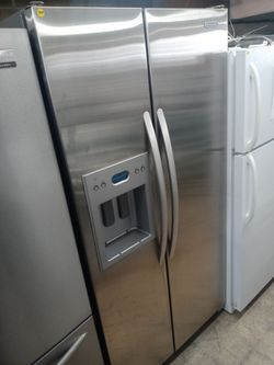 KitchenAid stainless steel side by side refrigerator - Free delivery