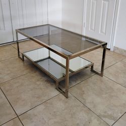 Modern Glass And Mirror Coffee Table