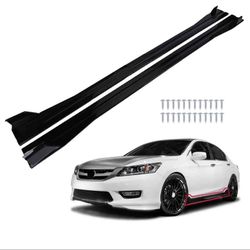78.7" Gloss Black Side Skirt Extension Lip Rocker For Honda Accord