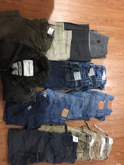 Abercrombie, American eagle, Levi's and aeropostal