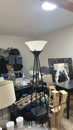 Black metal lamp