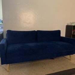 Blue Velvet Couch