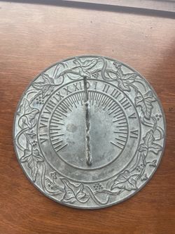 vintage cast iron sundial
