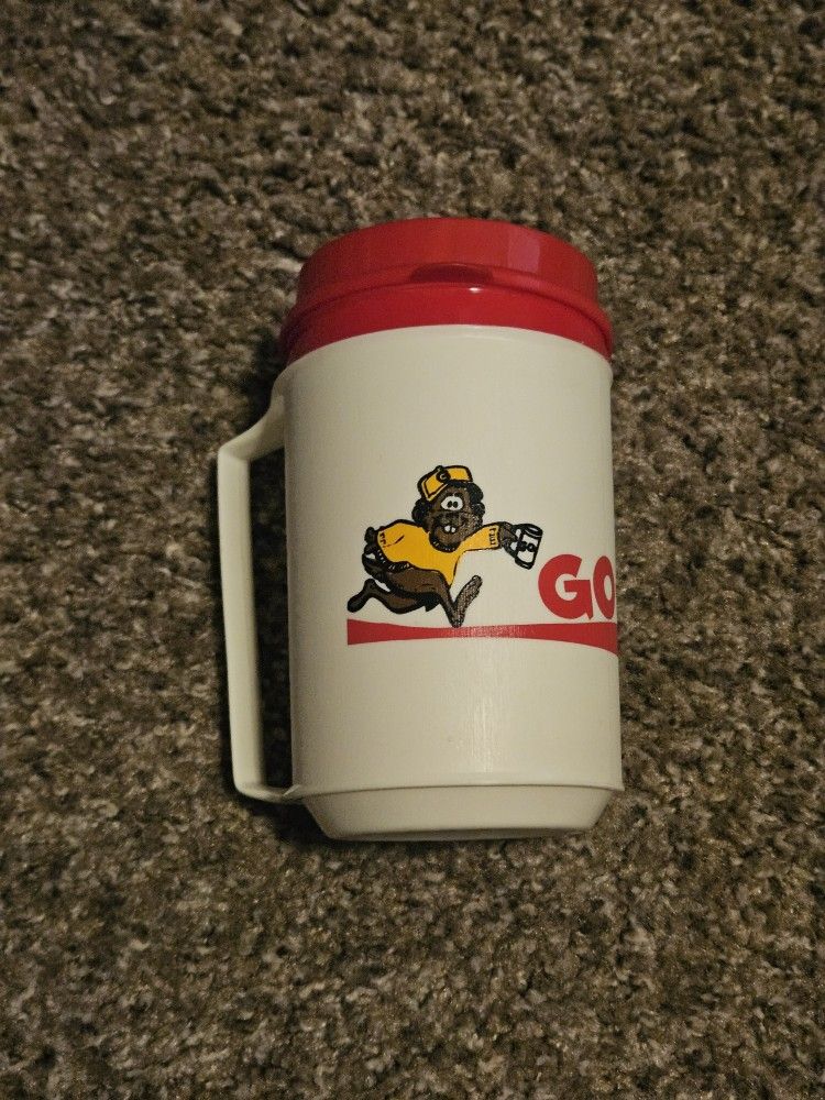 Vintage Go-fer Convenience Store Gas Station Refill Drink Travel Mug Cup Aladdin