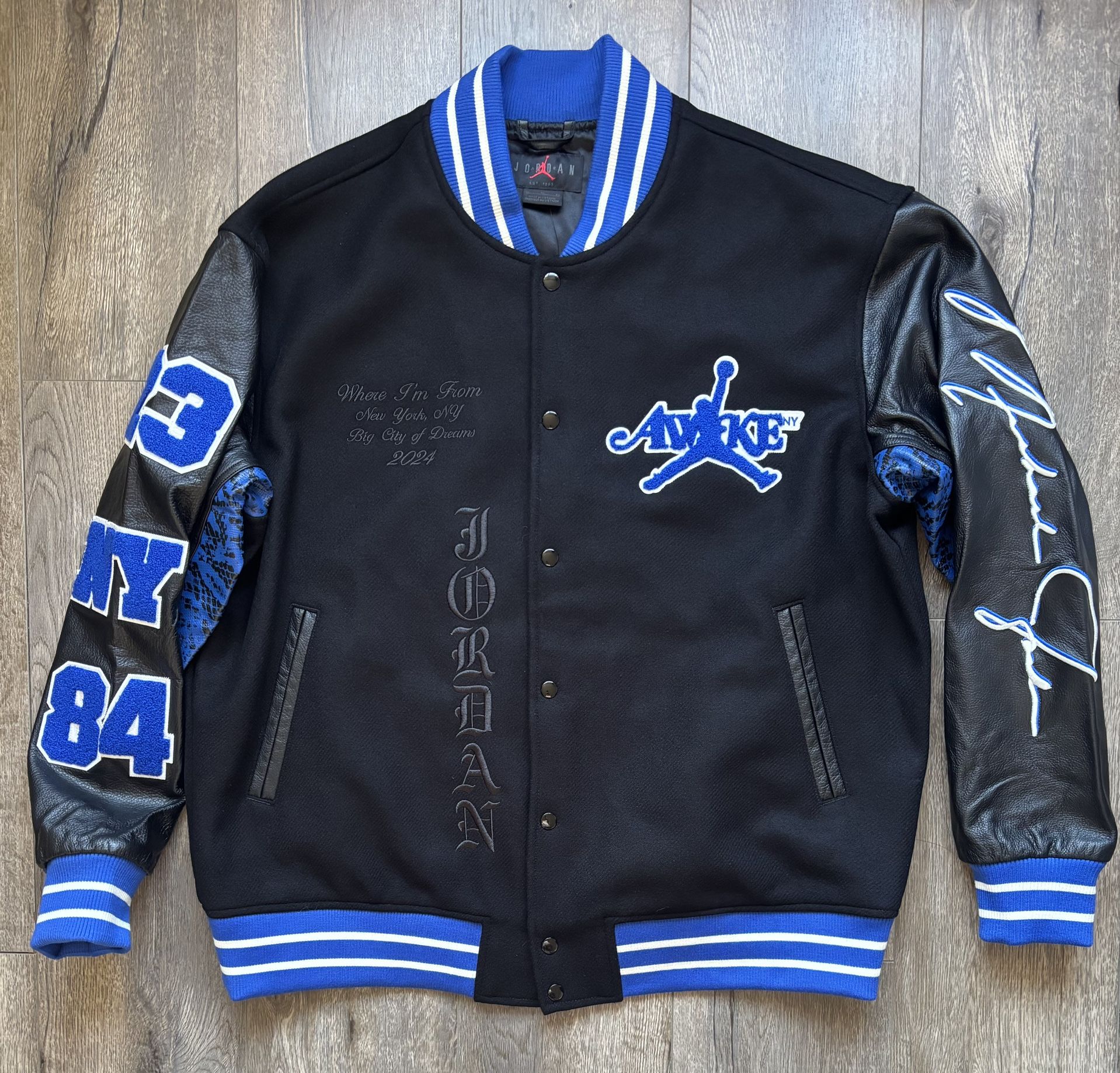 Jordan Awake NY Varsity Jacket Mens Size XL