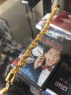 Gold Braided Rope Bracelet